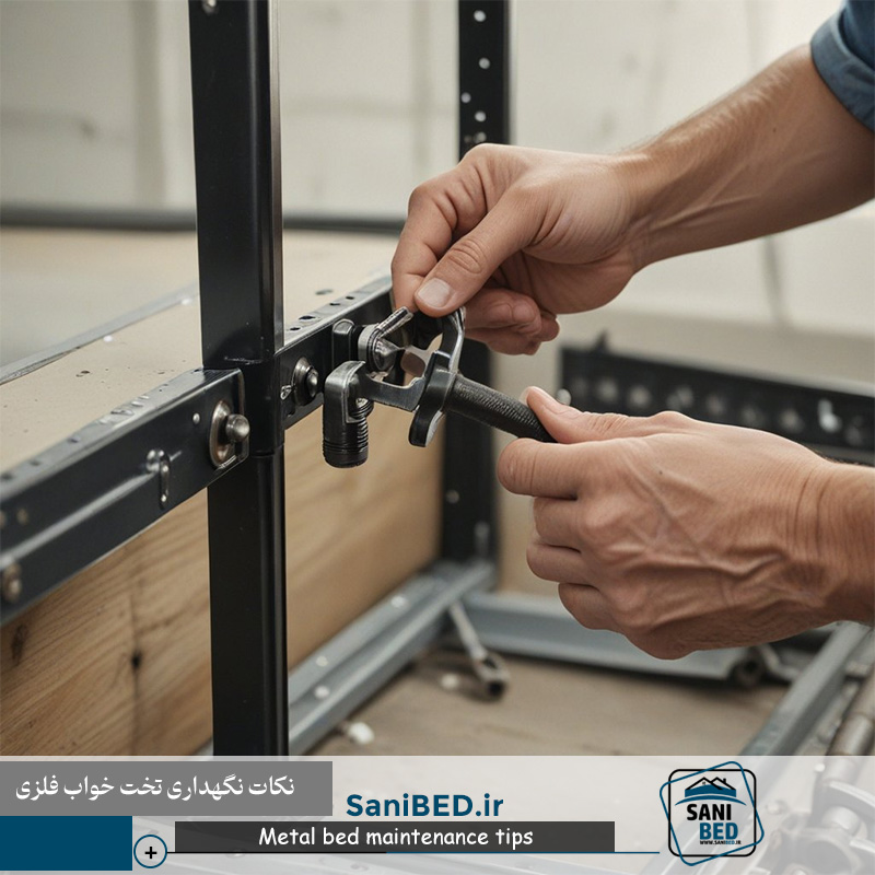 محکم کردن تخت خواب فلزی