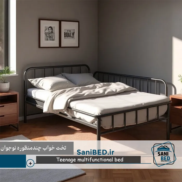 تخت خواب فلزی نوجوان با پروفیل