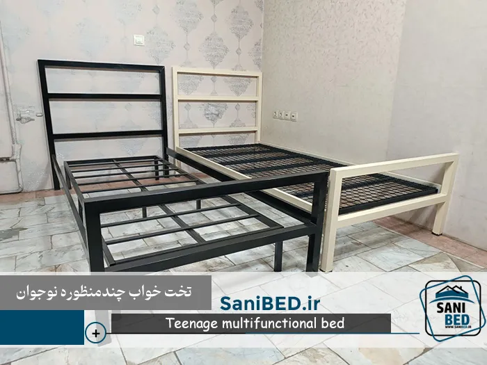 تخت خواب یک نفره فلزی نوجوان