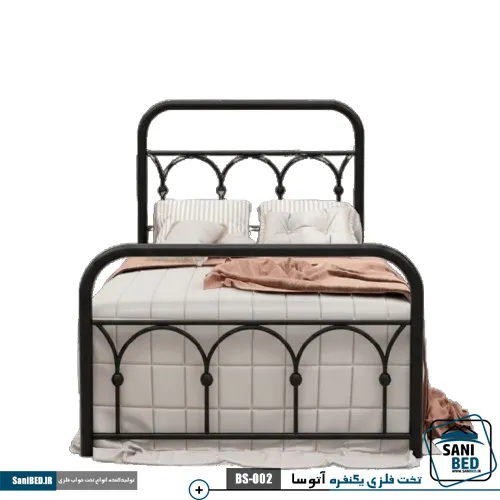 تخت خواب یک نفره آتوسا مشکی